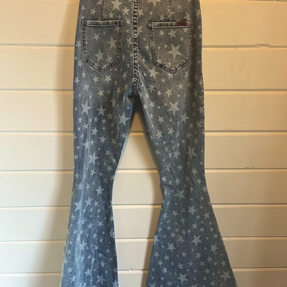 ROCK & ROLL DENIM WOMEN'S STAR HIGH RISE BELL-BOTTOM JEANS SIZE 26x36 - Picture 4 of 10